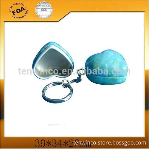 Unique Heart Key Pendant Tin Boxes Heart - Shaped Candy Tin Boxes
